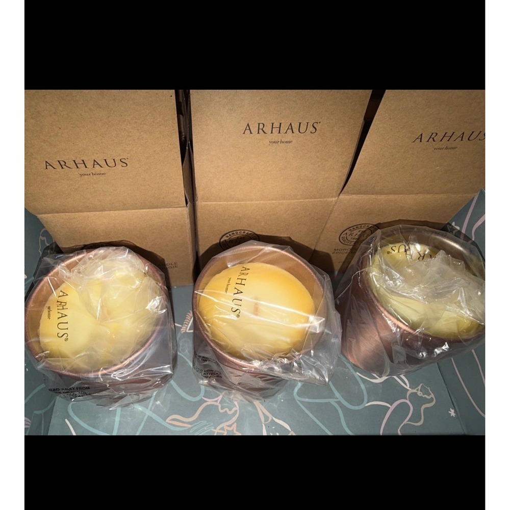 ARHAUS Moroccan Spice Scented Candle in Copper Vessel 10‎ oz Soy Blend 3 of them